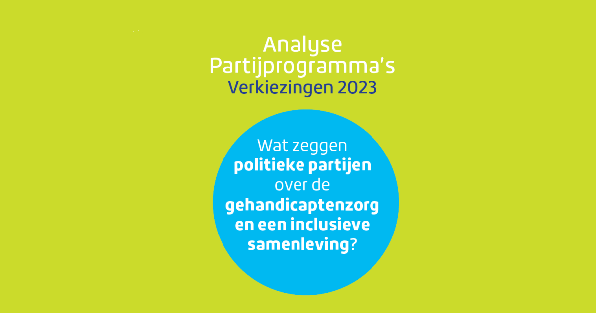 Verkiezingen: Wat Zeggen Politieke Partijen Over Gehandicaptenzorg En ...